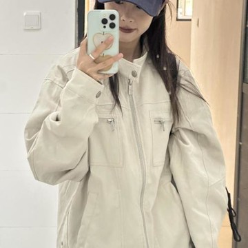 美式復古夾棉工裝棉服外套男女cleanfit冬季新款短款夾克加厚棉衣