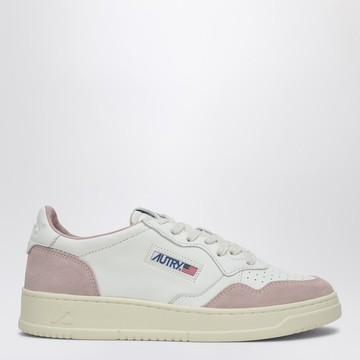 Medalist sneakers in white/powder leather and suede