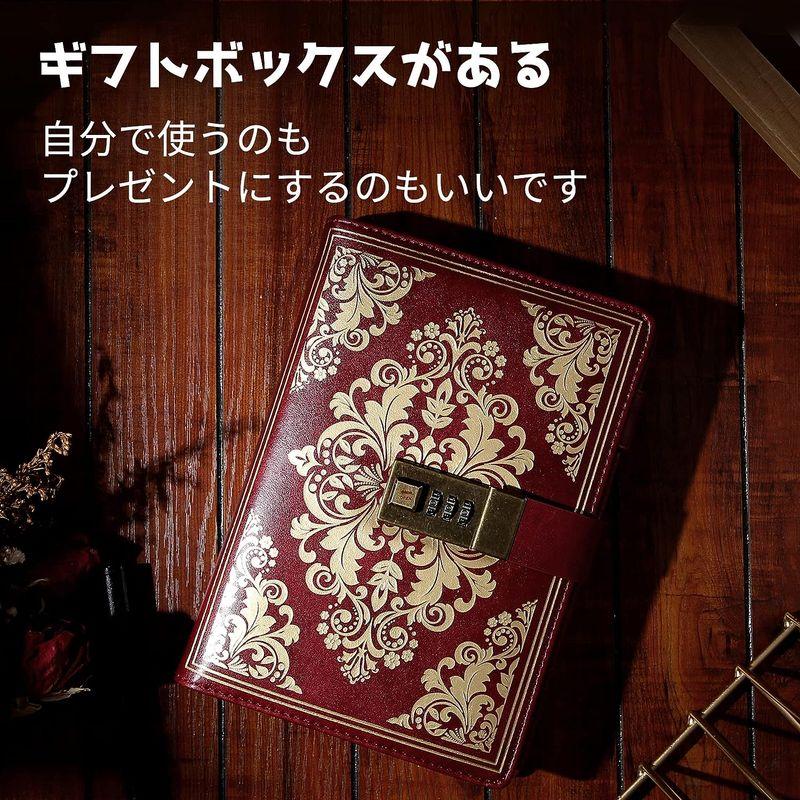 鍵付きノート アンティーク 鍵付き日記帳 北欧 詰め替え可能 日記帳 鍵付き おしゃれ b6 男の子 女の子 鍵付き日記 100gの厚い用紙