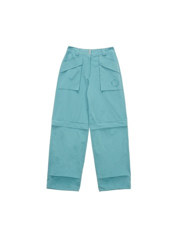 Knee Zip-Out Pocket Pants_Aqua Green