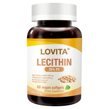 LOVITA愛維他 大豆卵磷脂(60顆素食軟膠囊)(磷脂質 PC PL PE)