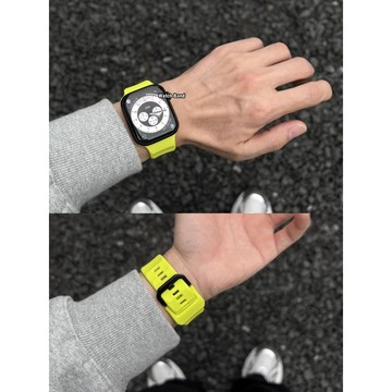 《台灣出貨》適用 APPLE WATCH 硅膠波紋款錶帶 硅膠錶帶 ultra S11 S10 49 46mm 男士錶帶