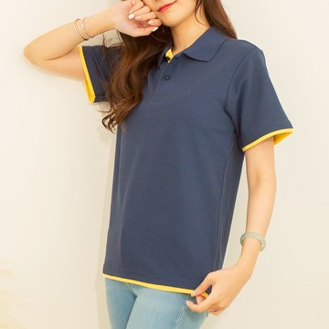【POLONE1】短袖POLO衫-雙色網眼舒適柔軟短版上衣# 123134(現貨+預購)