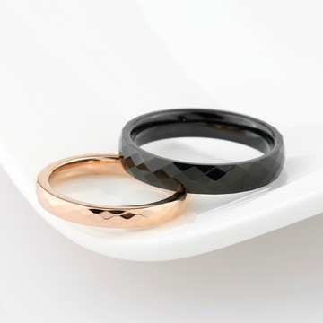 多切割面．鎢鋼．情侶戒指｜客製化刻字《ATeenPOP》 A22025