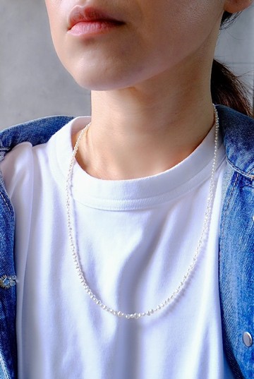 迷你自然珍珠長項鍊