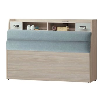 文創集 范巴5尺雙人耐磨皮革床頭箱(不含床底＋不含床墊)-155x33x112cm免組