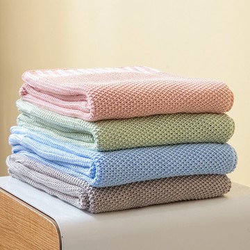 夏季竹纖維清爽寶寶針織毯兒童幼兒園午睡蓋毛毯嬰兒拍照背景道具