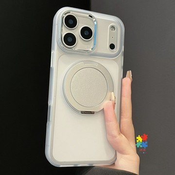 360旋轉磁吸支架 磨砂 適用 蘋果 iPhone 18 17 16 15 鏡頭加高 14 13 Pro max 手機殼