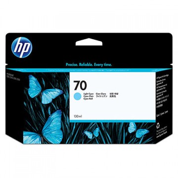 HP 惠普 No.70 淡青色 130 ml 墨水匣 C9390A(過期品) 適用 DesignJet Z2100/Z3100/Z3200/Z5200