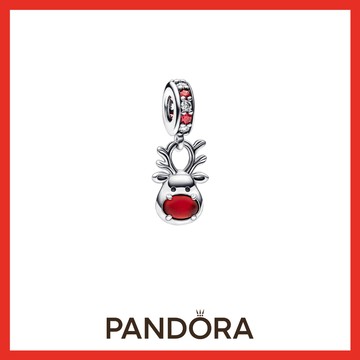 限量品✨【Pandora官方直營】紅鼻子馴鹿 Murano 琉璃吊飾  [客製化卡片]生日禮。情人