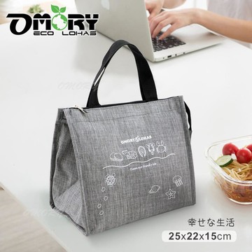 OMORY防水環保保溫冷手提袋-三角灰海洋