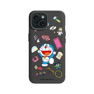 iPhone 15 SolidX 黑 - 哆啦A夢 Doraemon - 祕密道具大集合