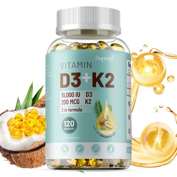 Pslalae D3+K2複合膠囊｜MK-7型維生素K2🌟｜椰子油基底🌴｜素食友善配方 - 60 / 120 粒裝