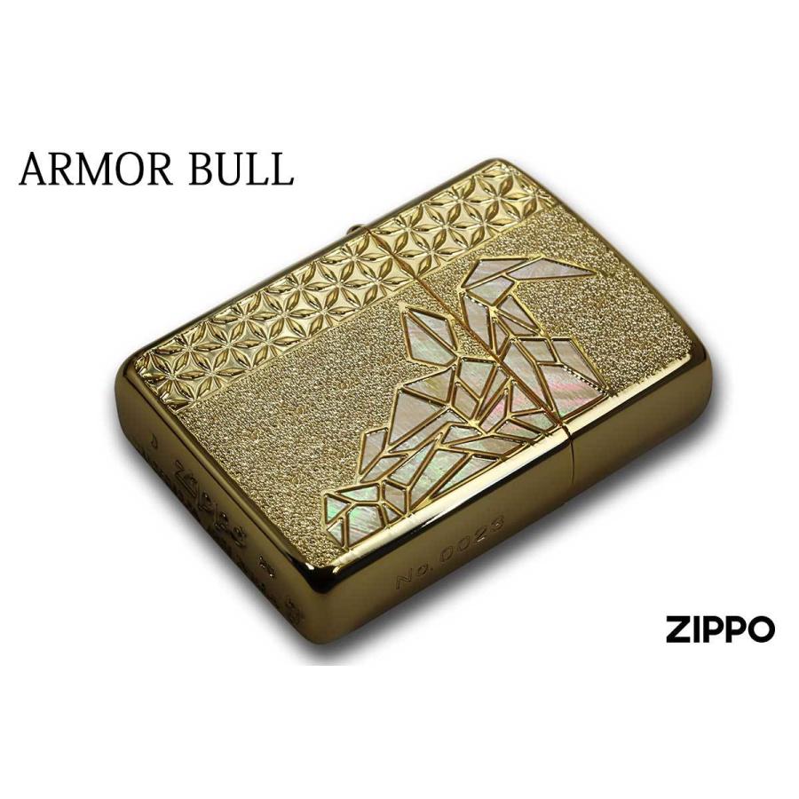 Zippo ジッポライター ARMOR アーマー BULL  雄牛 Gold Plate GP YL