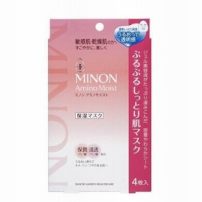 第一三共　minonミノン アミノモイスト ぷるぷるしっとり肌マスク 22ml×4枚