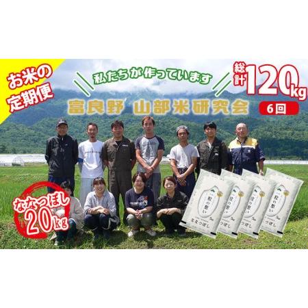 ふるさと納税 ◆6ヵ月定期便◆ 富良野 山部米研究会精米 5kg×4袋（20kg） 北海道富良野市