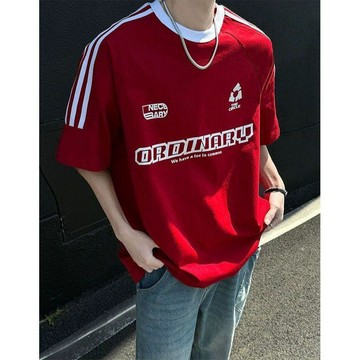 230克重磅純棉男款美式復古三條槓短袖T恤夏季半袖情侶寬鬆休閒 重磅美式短袖T恤 7C