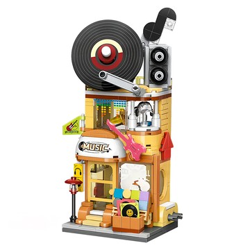 KEEPPLAY 奇妙積木 樂器黑膠店 益智拼裝 創意啟發 音樂主題  1盒