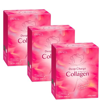 New FANCL Deep Charge Collagen Powder for 90 days (Value Set of 3)