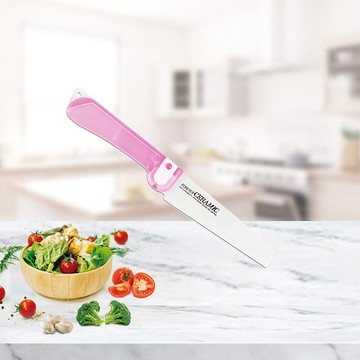 日本 FOREVER 製造鋒愛華銀抗菌輕巧外攜型陶瓷折刀 (粉)