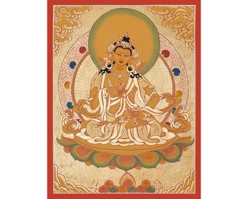 精美多傑桑巴唐卡 - 金剛薩埵的祝福