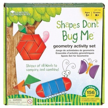 Learning Resources 幾何拼圖 Shapes Don't Bug Me geometry activity set  1盒  156pieces