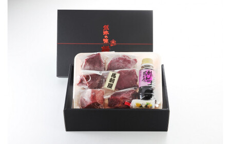 熊本の味 純国産 赤身馬刺し 食べ比べセット 約420g 馬肉 タレ付き