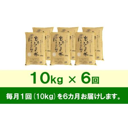 ふるさと納税 3人に1人がリピーター!☆全6回定期便☆ 岩手ふるさと米 10kg×6ヶ月 令和5年産 新米 一等米ひとめぼれ 東北有数のお米の産地 .. 岩手県奥州市