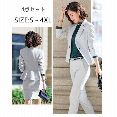 40代スーツセット新作セットアップスカートスーツレディース4点セットセレモニースーツ大きいサイズママ30代 通販 Lineポイント最大get Lineショッピング