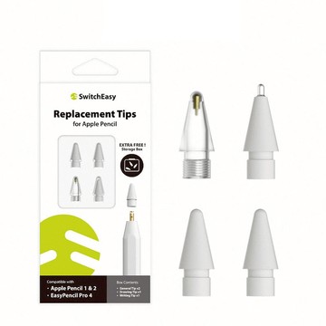 iPad 觸控筆筆尖 4入組（筆頭通用原廠 Apple Pencil） 書寫款(4入3.5mm*2 4mm*2)
