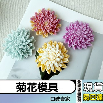 現貨隔日達⚡菊花矽膠模具 花朵 手工皂模 DIY香薰蠟燭模具 花模 花卉模具 擴香石模具 翻糖巧克力模具