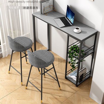 免運 公司貨 吧台桌椅組 站立桌 巖板家用小吧臺桌 輕奢客廳一體式靠窗長條桌 陽臺創意高腳桌 椅組合 可開發票 全館五折 工廠現貨直銷 新品特價 z11081