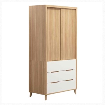 AS DESIGN 雅司家具-莉絲烤白雙色3尺衣櫥-90.1*57*199.2cm