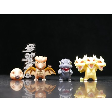 參號倉庫現貨 景品 SK JAPAN 哥吉拉 Q版 軟膠公仔 mini2 全4種 拉頓 王者基多拉 摩斯拉幼蟲 0KD*