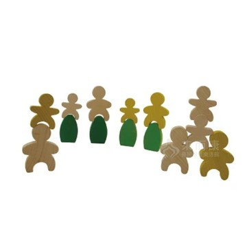 來而康 玩偶的家 PlayMe 親子樂園 派對 B1305 人型 骨牌 積木 遊戲 益智 玩具