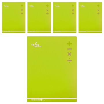 Databank 三田文具 A3加減乘除 小4孔夾資料夾 649A3-27A  綠色  5個