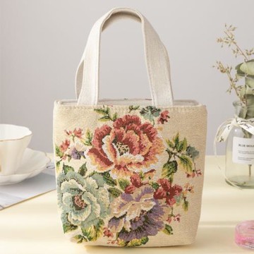 2025爆款手提包零錢雙面手提袋刺繡手機包上班外出新款便捷手提包