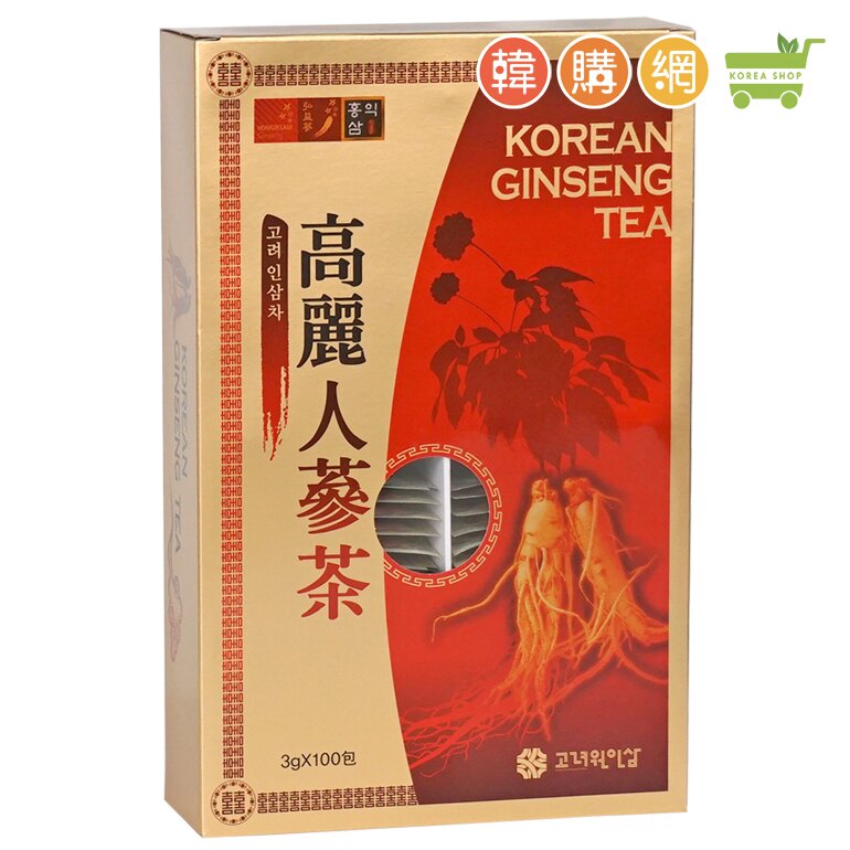 韓國高麗元人蔘茶300g☆每盒有100小包☆細緻顆粒容易溶解[CB00005]【韓