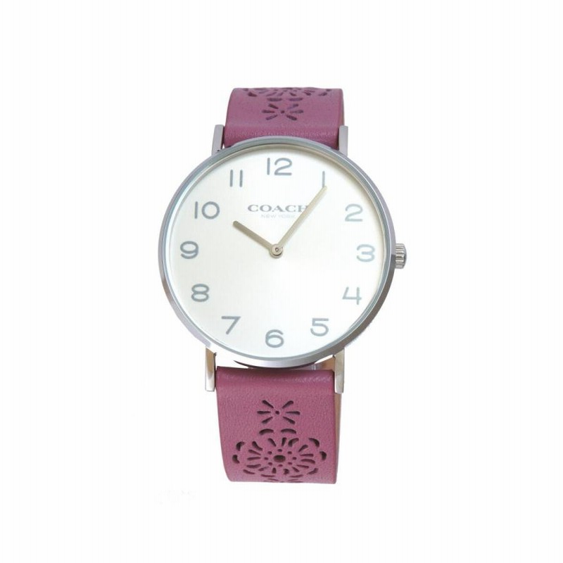 腕時計 COACH コーチ PERRY ペリー 36MM アラビア シルバーダイアル 