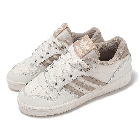 adidas 休閒鞋 Rivalry Low W 女鞋 棕 米白 皮革 低筒 復古 愛迪達 IF6246