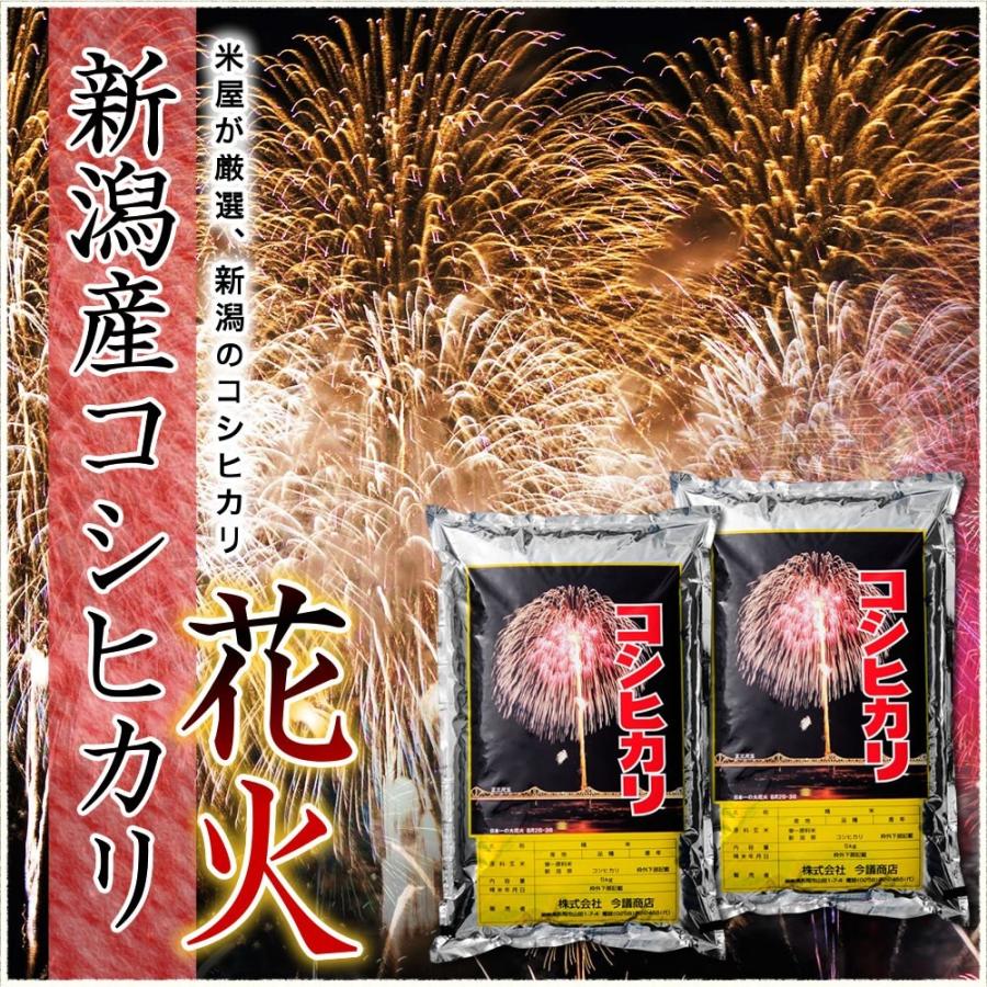 新米 お米 10kg 新潟産コシヒカリ 花火 5kg×2袋 令和5年産 送料無料 （北海道、九州、沖縄除く）