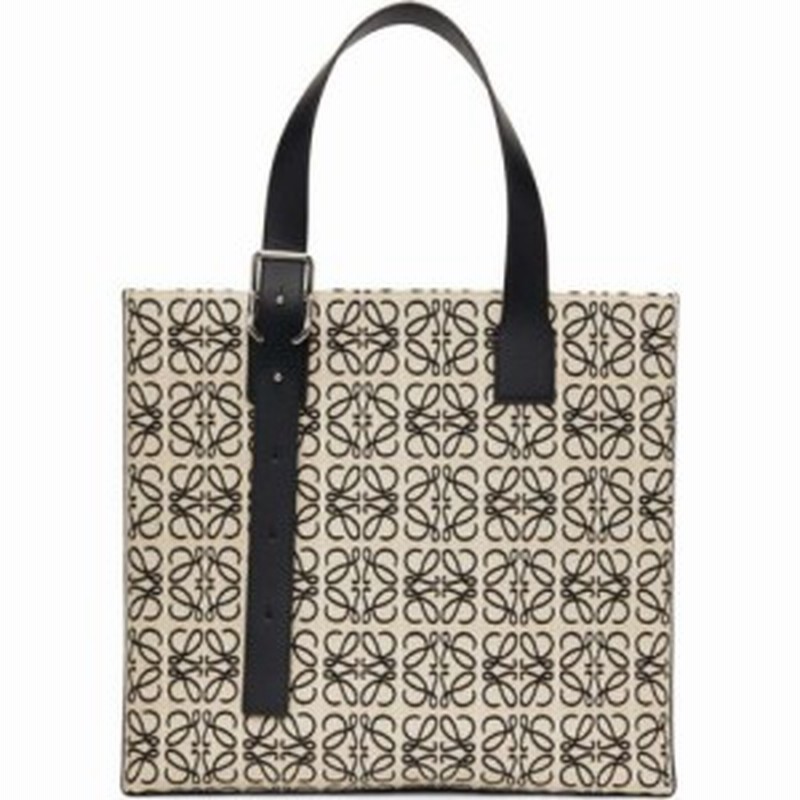 ロエベ Loewe メンズ トートバッグ バッグ Beige Anagram Buckle Tote Ecru Black 通販 Lineポイント最大get Lineショッピング