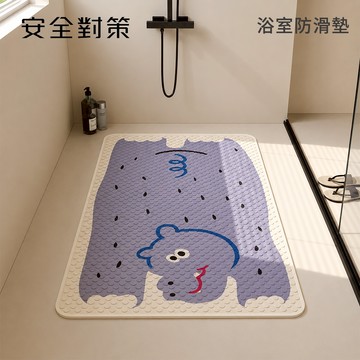 【防災專家】浴室防滑墊 摩擦力強 防滑止滑 強力吸盤 環保親膚 浴缸止滑墊 浴室淋浴間腳踏墊地墊