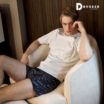 DAYNEER 印花寬鬆四角男內褲 M-XXL(幾何灰)