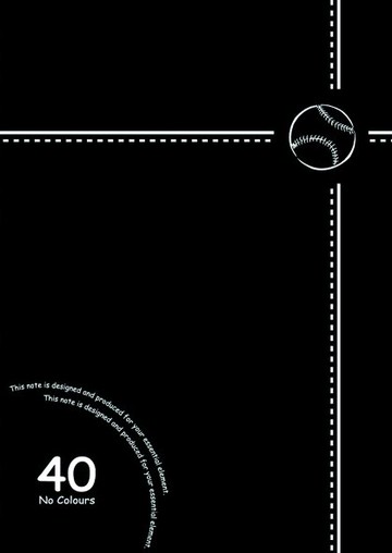 【美加美】文具紙品-25K數字平裝筆記(28張)-棒球黑2 AW1611/10本入