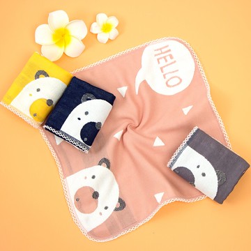 利工民 比伯方巾純棉洗臉家用全棉吸水不掉毛洗澡巾寶寶兒童2條裝