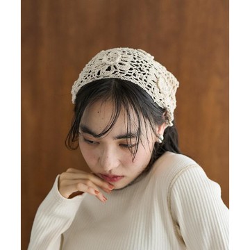 FREAK'S STORE 印度多功能花朵鉤花圍巾 S