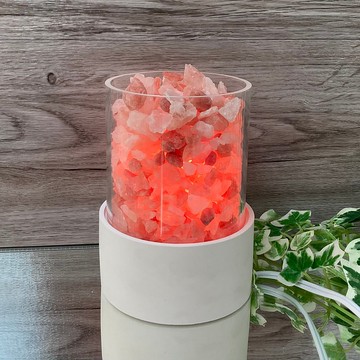 (中秋禮讚) 天然擴香系列之喜馬拉雅鹽燈 清水模設計 附贈5ml精油