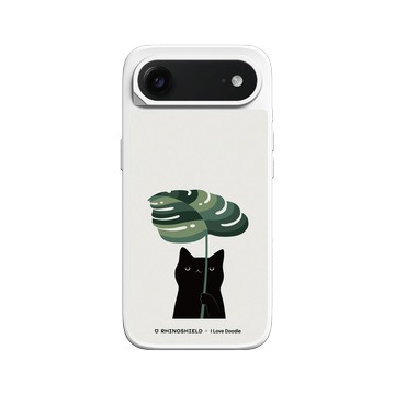 iPhone Air SolidX 白 - ilovedoodle (Lim Heng Swee) - Cat and Plant - Umbrella