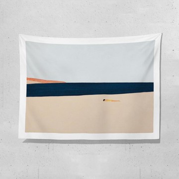 莫蘭迪沙灘 夏日小清新拍照掛布 出租房布置宿舍床頭背景裝飾布